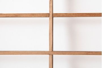 アンティーク建具　昭和初期　クリアガラス入り　落ち着きのある和を演出する障子戸2枚セット(引き戸)(R-044969)