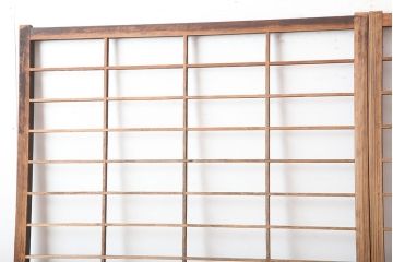 アンティーク建具　昭和初期　クリアガラス入り　落ち着きのある和を演出する障子戸2枚セット(引き戸)(R-044969)