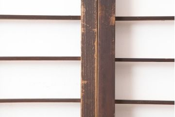 アンティーク建具　昭和初期　クリアガラス入り　落ち着きのある和を演出する障子戸2枚セット(引き戸)(R-044969)