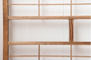 アンティーク建具　昭和初期　クリアガラス入り　落ち着きのある和を演出する障子戸3枚セット(引き戸)(R-044970)