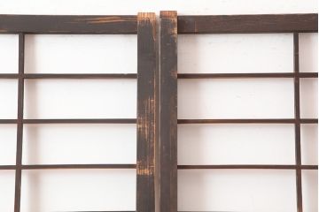 アンティーク建具　昭和初期　クリアガラス入り　落ち着きのある和を演出する障子戸3枚セット(引き戸)(R-044970)