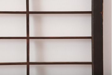 アンティーク建具　昭和初期　クリアガラス入り　落ち着きのある和を演出する障子戸3枚セット(引き戸)(R-044970)