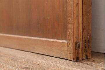 アンティーク建具　昭和中期　組子のデザインが目を引く障子戸2枚セット(引き戸)(R-044985)