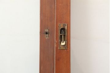 アンティーク建具　昭和中期　クリアガラス・銀モールガラス　レトロな雰囲気が素敵なガラス戸2枚セット(引き戸)(R-044986)