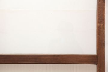アンティーク建具　昭和中期　クリアガラス・銀モールガラス　レトロな雰囲気が素敵なガラス戸2枚セット(引き戸)(R-044986)