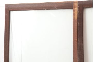 アンティーク建具　昭和中期　懐かしい雰囲気のガラス戸3枚セット(引き戸)(R-044987)
