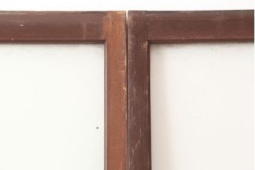 アンティーク建具　昭和中期　懐かしい雰囲気のガラス戸3枚セット(引き戸)(R-044987)