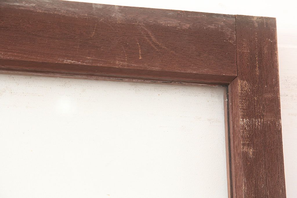 アンティーク建具　昭和中期　懐かしい雰囲気のガラス戸3枚セット(引き戸)(R-044987)