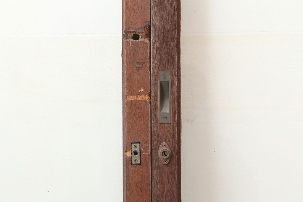 アンティーク建具　昭和中期　懐かしい雰囲気のガラス戸3枚セット(引き戸)(R-044987)