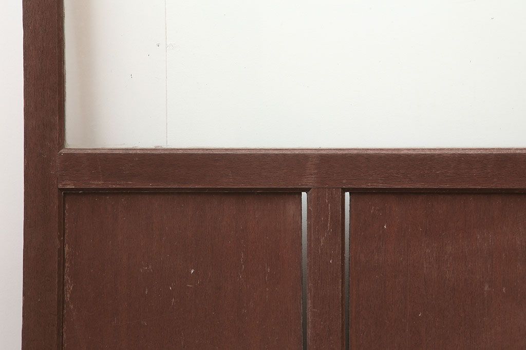 アンティーク建具　昭和中期　懐かしい雰囲気のガラス戸3枚セット(引き戸)(R-044987)