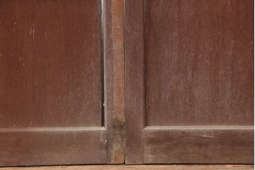 アンティーク建具　昭和中期　懐かしい雰囲気のガラス戸3枚セット(引き戸)(R-044987)