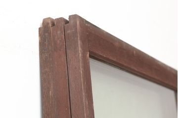 アンティーク建具　昭和中期　懐かしい雰囲気のガラス戸3枚セット(引き戸)(R-044987)