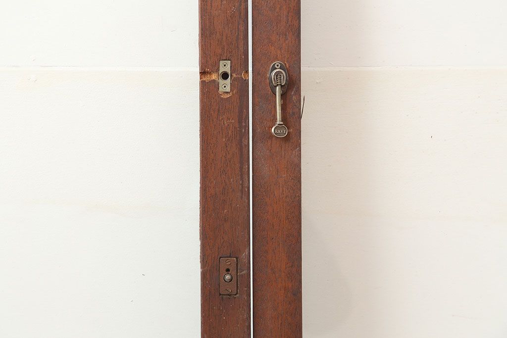 アンティーク建具　昭和中期　懐かしい雰囲気のガラス戸3枚セット(引き戸)(R-044987)