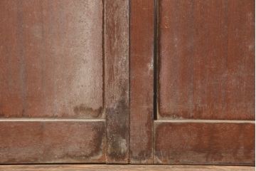 アンティーク建具　昭和中期　懐かしい雰囲気のガラス戸3枚セット(引き戸)(R-044987)