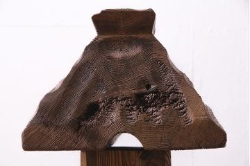 アンティーク照明　国産ビンテージ　杉材　和の風情漂う灯籠(灯篭)(R-044993)