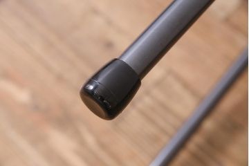 ビンテージ家具　和製　昭和中期　ラワン一枚板　まっすぐな縞模様の木目が魅力の鉄脚テーブル(作業台、アイアンテーブル、コンソールテーブル)(R-044999)