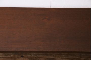 ビンテージ家具　和製　昭和中期　ラワン一枚板　古い木の質感が味わい深い鉄脚テーブル(作業台、アイアンテーブル、コンソールテーブル)(R-045000)