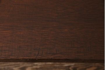 ビンテージ家具　和製　昭和中期　ラワン一枚板　古い木の質感が味わい深い鉄脚テーブル(作業台、アイアンテーブル、コンソールテーブル)(R-045000)