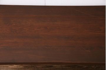 ビンテージ家具　和製　昭和中期　ヒノキ一枚板　古材を活かした鉄脚テーブル(作業台、アイアンテーブル、コンソールテーブル)(R-045001)