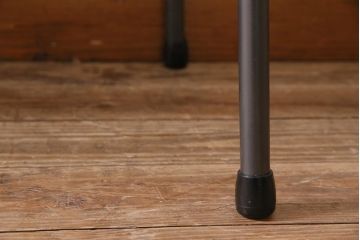 ビンテージ家具　和製　昭和中期　ヒノキ一枚板　古材を活かした鉄脚テーブル(作業台、アイアンテーブル、コンソールテーブル)(R-045001)