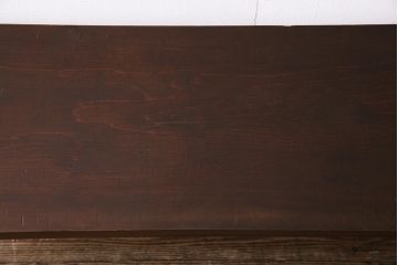 アンティーク家具　和製　昭和初期　桂一枚板　古材を活かしたシンプルな鉄脚テーブル(作業台、アイアンテーブル、コンソールテーブル)(R-045002)