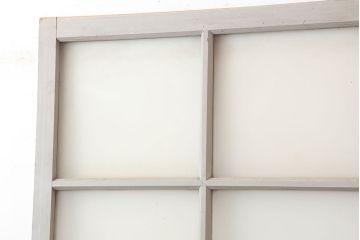 アンティーク建具　淡いグレーがおしゃれなペイントガラス戸1枚(引き戸、建具)(R-045004)