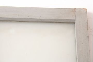 アンティーク建具　淡いグレーがおしゃれなペイントガラス戸1枚(引き戸、建具)(R-045004)