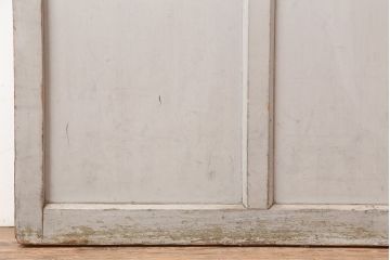 アンティーク建具　淡いグレーがおしゃれなペイントガラス戸1枚(引き戸、建具)(R-045004)