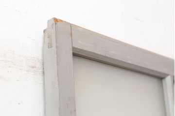 アンティーク建具　淡いグレーがおしゃれなペイントガラス戸1枚(引き戸、建具)(R-045004)
