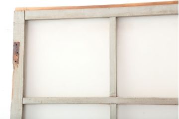 アンティーク建具　淡いグレーがおしゃれなペイントガラス戸1枚(引き戸、建具)(R-045004)