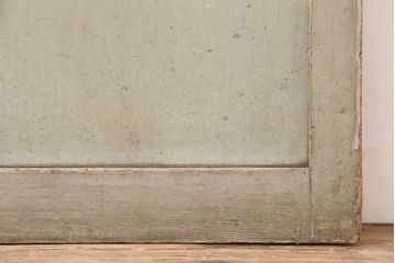 アンティーク建具　淡いグレーがおしゃれなペイントガラス戸1枚(引き戸、建具)(R-045004)