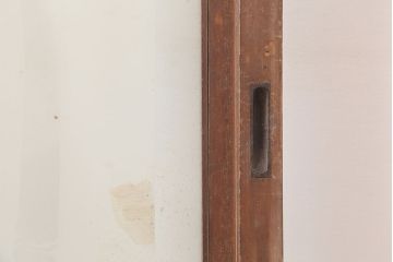 アンティーク建具　麻の葉　組子入り　和の雰囲気高めるガラス戸2枚セット(引き戸、建具)(R-045005)