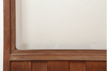 アンティーク建具　麻の葉　組子入り　和の雰囲気高めるガラス戸2枚セット(引き戸、建具)(R-045005)