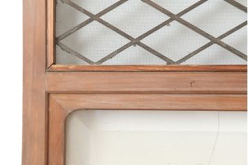 アンティーク建具　麻の葉　組子入り　和の雰囲気高めるガラス戸2枚セット(引き戸、建具)(R-045005)