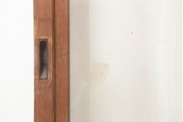 アンティーク建具　麻の葉　組子入り　和の雰囲気高めるガラス戸2枚セット(引き戸、建具)(R-045005)