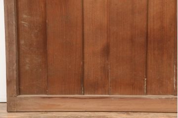 アンティーク建具　麻の葉　組子入り　和の雰囲気高めるガラス戸2枚セット(引き戸、建具)(R-045005)