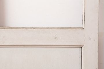 アンティーク建具　両開き　ナチュラルやフレンチインテリアに合うペイントガラス扉2枚セット(ドア、建具)(R-045007)