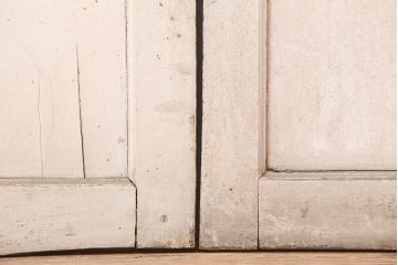 アンティーク建具　両開き　ナチュラルやフレンチインテリアに合うペイントガラス扉2枚セット(ドア、建具)(R-045007)