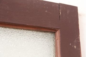 アンティーク建具　両開き　ナチュラルやフレンチインテリアに合うペイントガラス扉2枚セット(ドア、建具)(R-045007)