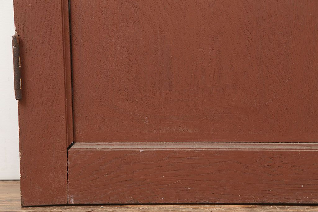 アンティーク建具　両開き　ナチュラルやフレンチインテリアに合うペイントガラス扉2枚セット(ドア、建具)(R-045007)