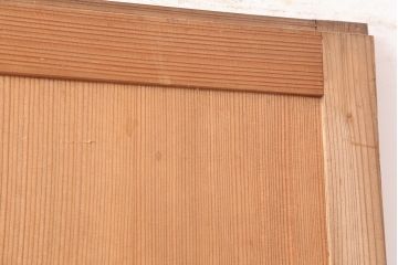アンティーク建具　昭和初期　幅狭タイプ　美しい柾目が楽しめる舞良戸2枚セット(板戸、引き戸)(R-045008)
