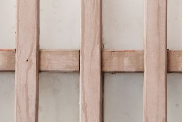 アンティーク建具　昭和中期　ペイント　古びた風合いのペイントが魅力のガラス戸4枚セット(引き戸)(R-045009)