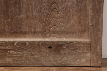 アンティーク建具　明治大正期　総ケヤキ材　重厚な風格漂う蔵戸(玄関戸、引き戸、建具)(R-045020)