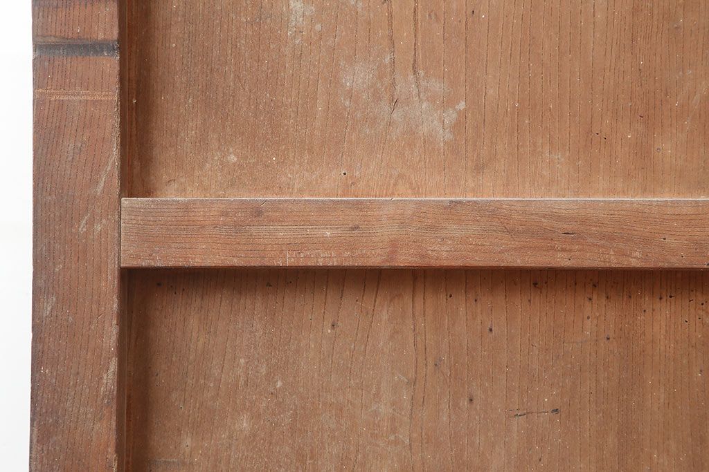 アンティーク建具　明治大正期　総ケヤキ材　重厚な風格漂う蔵戸(玄関戸、引き戸、建具)(R-045020)