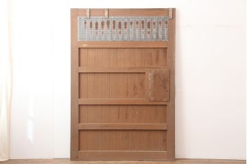 ビンテージ建具　昭和中期　大振りサイズのレトロな引き戸(蔵戸、建具、玄関戸)(R-045022)