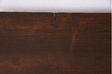 アンティーク家具　古材一枚板リメイク　朴の木材を活かしたシンプルな鉄脚テーブル(コンソールテーブル)(R-045023)