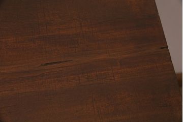 アンティーク家具　古材一枚板リメイク　朴の木材を活かしたシンプルな鉄脚テーブル(コンソールテーブル)(R-045023)