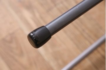 アンティーク家具　古材一枚板リメイク　朴の木材を活かしたシンプルな鉄脚テーブル(コンソールテーブル)(R-045023)
