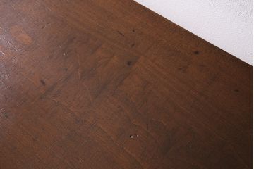 アンティーク家具　特大!　古材一枚板リメイク　朴の木材を活かしたシンプルな鉄脚テーブル(コンソールテーブル)(R-045024)