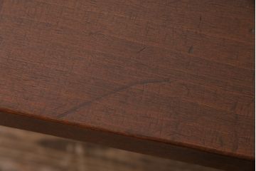 アンティーク家具　特大!　古材一枚板リメイク　朴の木材を活かしたシンプルな鉄脚テーブル(コンソールテーブル)(R-045024)